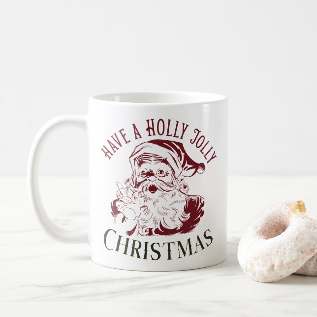 Holly Jolly Vintage Christmas Kaffemugg (Med munk)