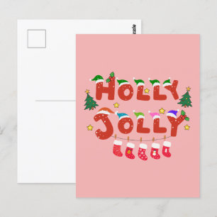 Holly Jolly Vykort
