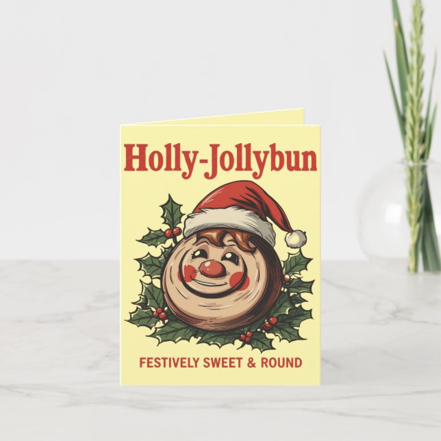 Holly-Jollybun – Rolig jul kanelsnurrespass Kort (Framsida)