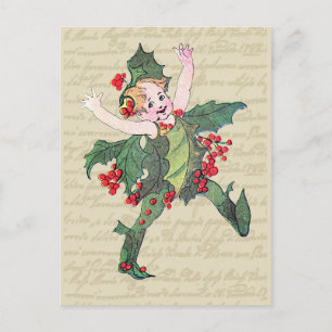 Holly jul Fairy Helg Vykort