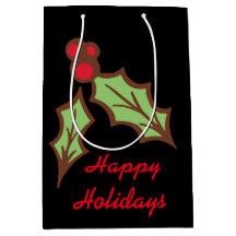 Holly jul Helgdag Gift Bag