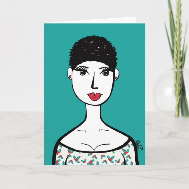 Holly jul kort (Framsida)