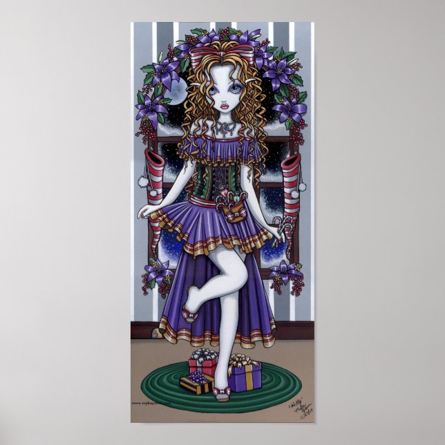 "Holly" Jul Party Fairy Poster (Framsidan)