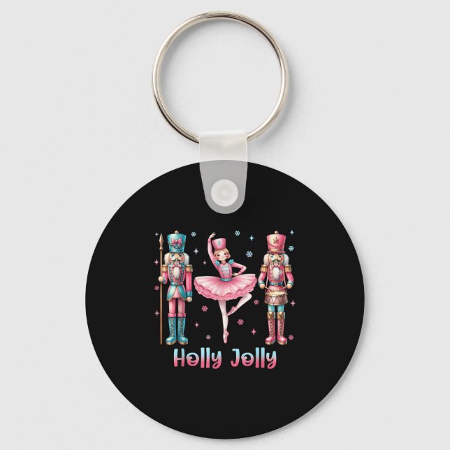 Holly Julafton Jolly Nutcracker Squad-julkvinnor Nyckelring (Framsida)