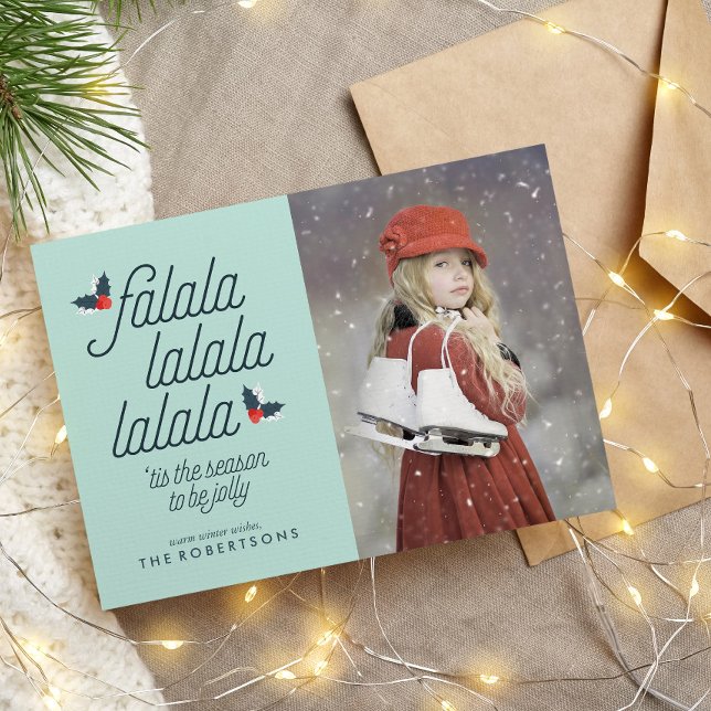 Holly-julfoto Julkort (Skapare uppladdad)