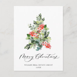 Holly Julgran Corporate Hälsning Helgdag Vykort