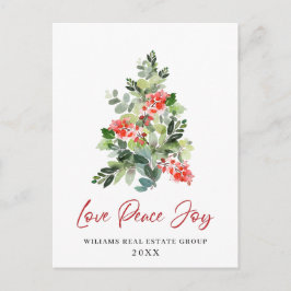 Holly Julgran Corporate Hälsning Helgdag Vykort