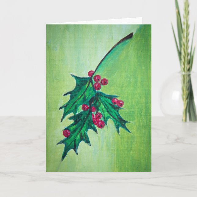 Holly-julkort Helgkort (Framsida)
