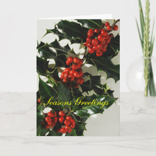 Holly julmall helgkort