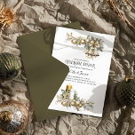 Holly Klockor Golden Winter Wedding Rehearsal Dinn Inbjudningar<br><div class="desc">Vinterbröllopsmiddagsinbjudan med traditionell bröllop klockor och festliga trädgårdar med holly- och julprydnadsföremål. Tid-fri säsong-design med elegant-typografi, kullig grenar med gyllene bär, lätta guld-baljor, gyllene klockor och guld och vita ljus med en poinsettia-blomma. Om du vill samordna inbjudningar, kontorsprogram och evenemangsdekoder kan du bläddra i samlingen Holly Klockor Bröllop eller meddela...</div>