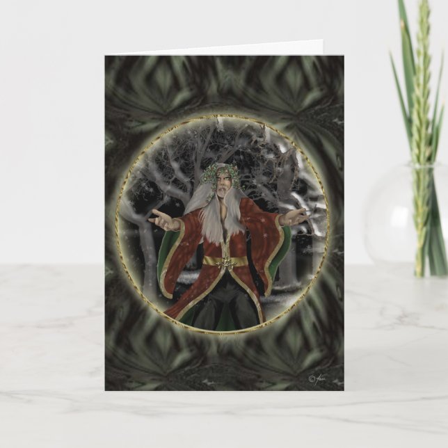 Holly Kung Helgdag Card Helgkort (Framsida)