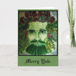 Holly Kung Merry Yule Helgdag Card Helgkort