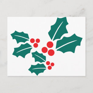 Holly Lämnar jul Helg Vykort