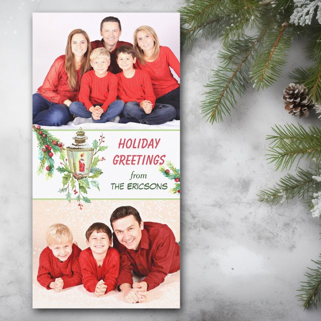 Holly Lantern jul Julkort (Skapare uppladdad)