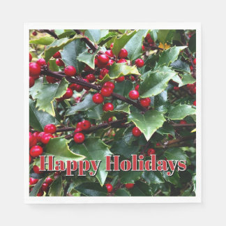 Holly leaves and Berries Pappersservett