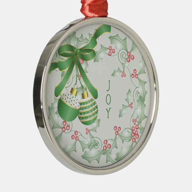 Holly Ljust grönt Rosa jul Julgransprydnad Metall (Höger)