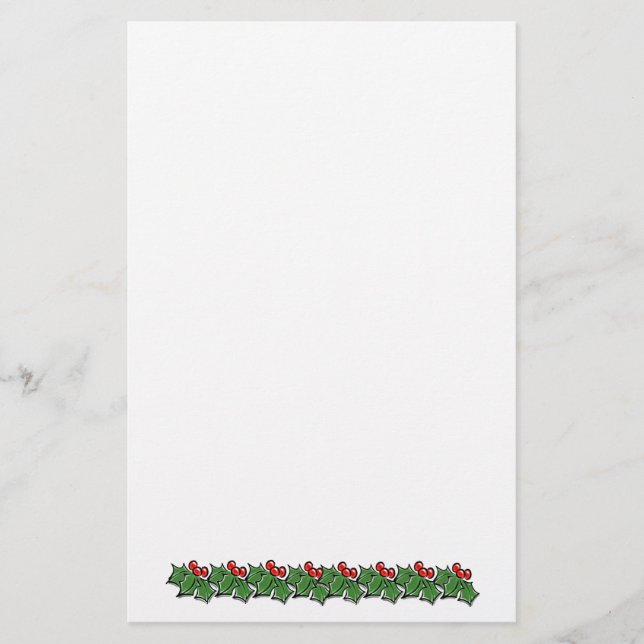 Holly Löv, Holly-bär, julkrans Brevpapper (Framsida)