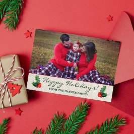Holly Löv och Berries julkort Helgdag Card