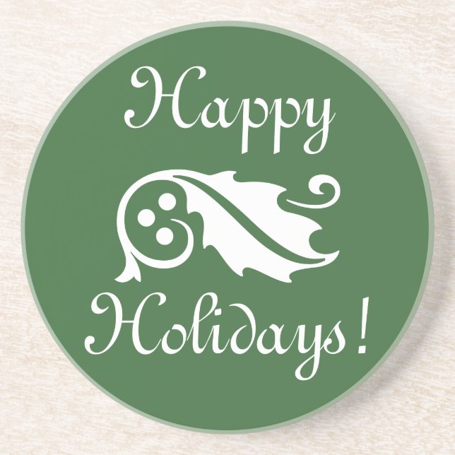 Holly löv och juldryckskökor för bär underlägg (Framsidan)