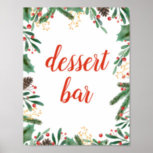 Holly Lövs Berry jul Undertecknande av Dessert P Poster