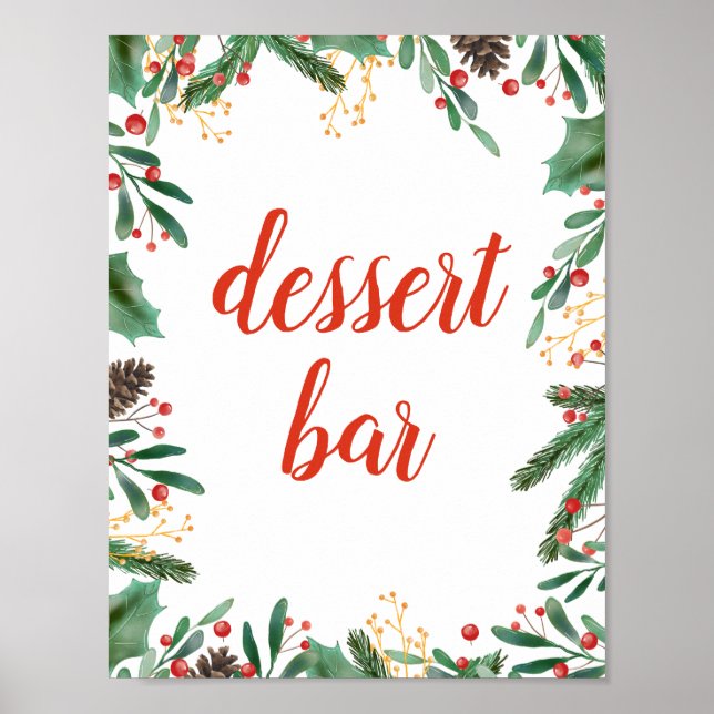 Holly Lövs Berry jul | Undertecknande av Dessert P Poster (Framsidan)