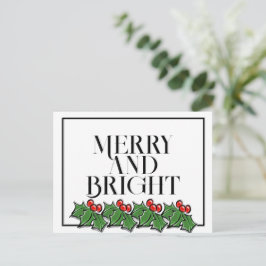 Holly Lövs, Holly-bär, roligt helgdag Postcard Vykort