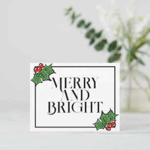 Holly Lövs, Holly-bär, roligt helgdag Postcard Vykort