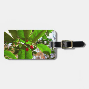 Holly Lövs II Helgdag Nature Botanical Bagagebricka