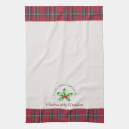 Holly Lövs Red Berries Personal Namn jul Kökshandduk