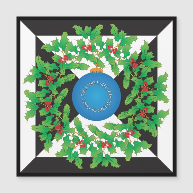 Holly Magnet Card (Framsida)