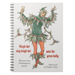 Holly man Walter Crane Flowers från Shakespeare Anteckningsbok