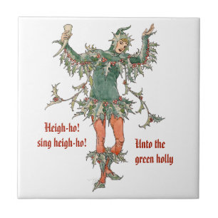 Holly man Walter Crane Flowers från Shakespeare Kakelplatta