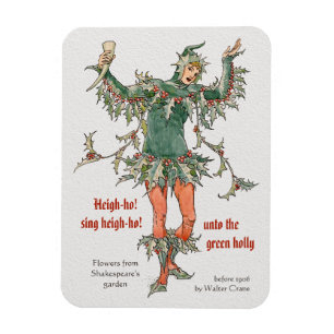 Holly man Walter Crane Flowers från Shakespeare Magnet