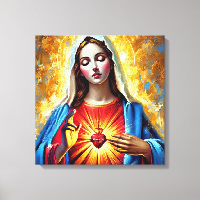 Holly Mary Maria Madonna Mariana Virgin Mary Canvastryck (Framsida)