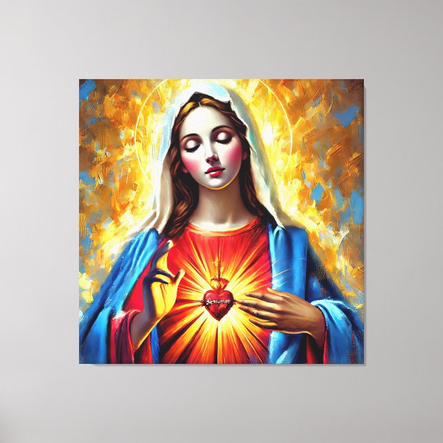Holly Mary Maria Madonna Mariana Virgin Mary Canvastryck (Framsida)