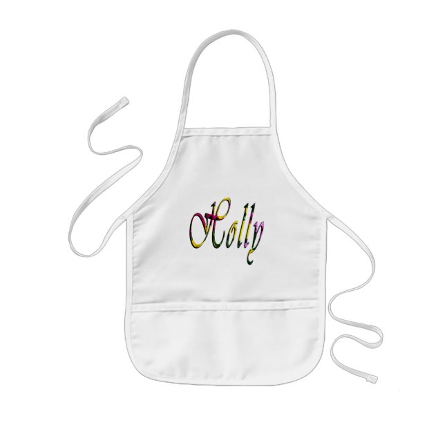 Holly, Namn, Logotyp, konstnärligt Kindy Apron Barnförkläde (Framsidan)