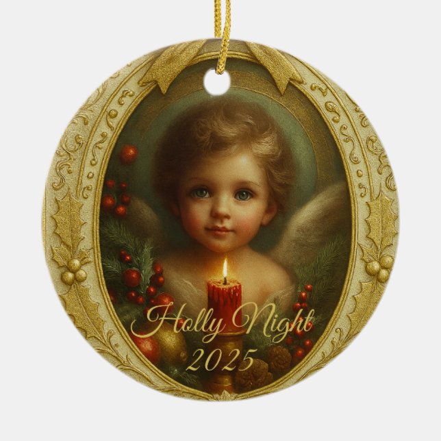 Holly Night 2025 – Angel Keepsake Ornament  (Framsidan)