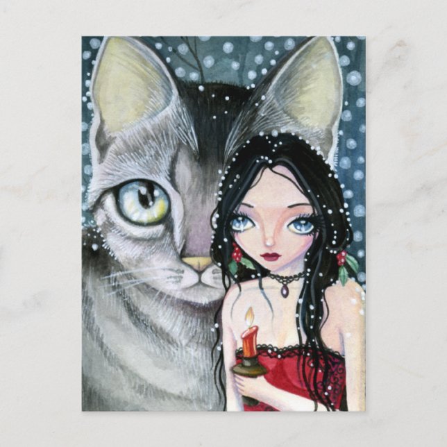 Holly Night - vykort (Framsida)