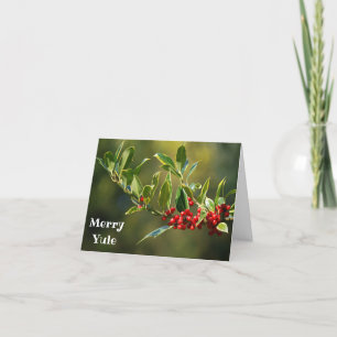 Holly och bär - Yule Helgkort