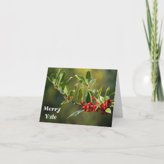 Holly och bär - Yule Helgkort