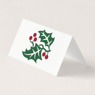 Holly och Berries Helgdag Ställe Holder Namn brick Visitkort