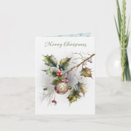 Holly och Berries jul Kort