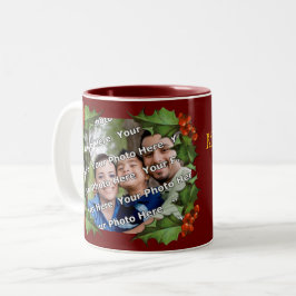 Holly och Berries jul Photo Mugg