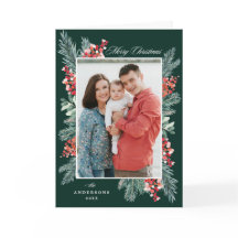 Holly och Evergreen God jul 2 Photo