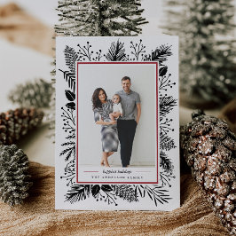 Holly och Gräs | Helgdag-fotokort Julkort