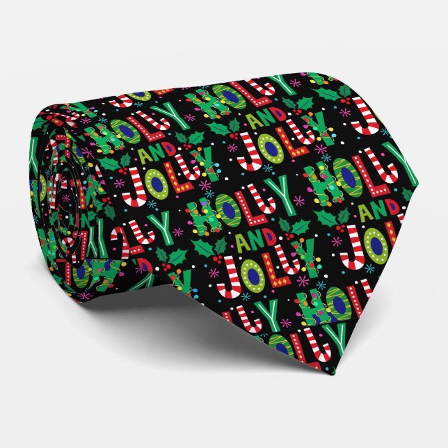 Holly och Jul Tie Slips (Rullad)
