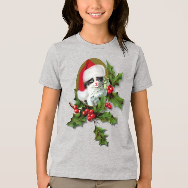 Holly och Kitten jul T Shirt (Framsida)
