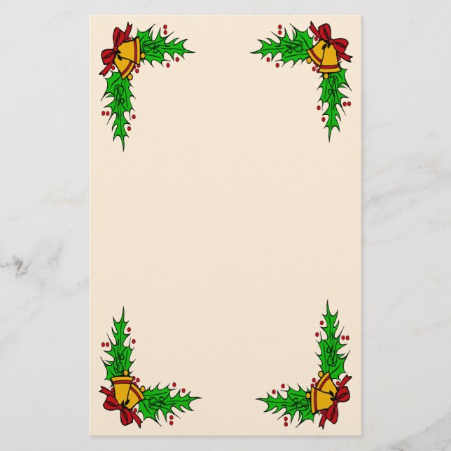 Holly och Klockor Stationery Brevpapper (Framsida)