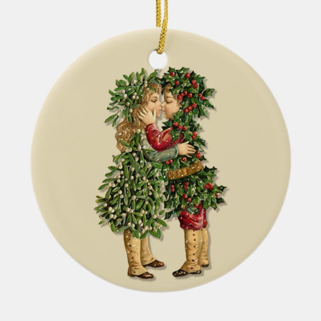Holly och Mistletoe Kids Ornament (Framsidan)