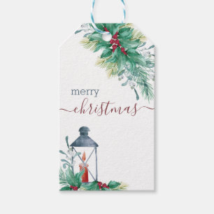 Holly och Mistletoe Traditionell jul Presentetikett